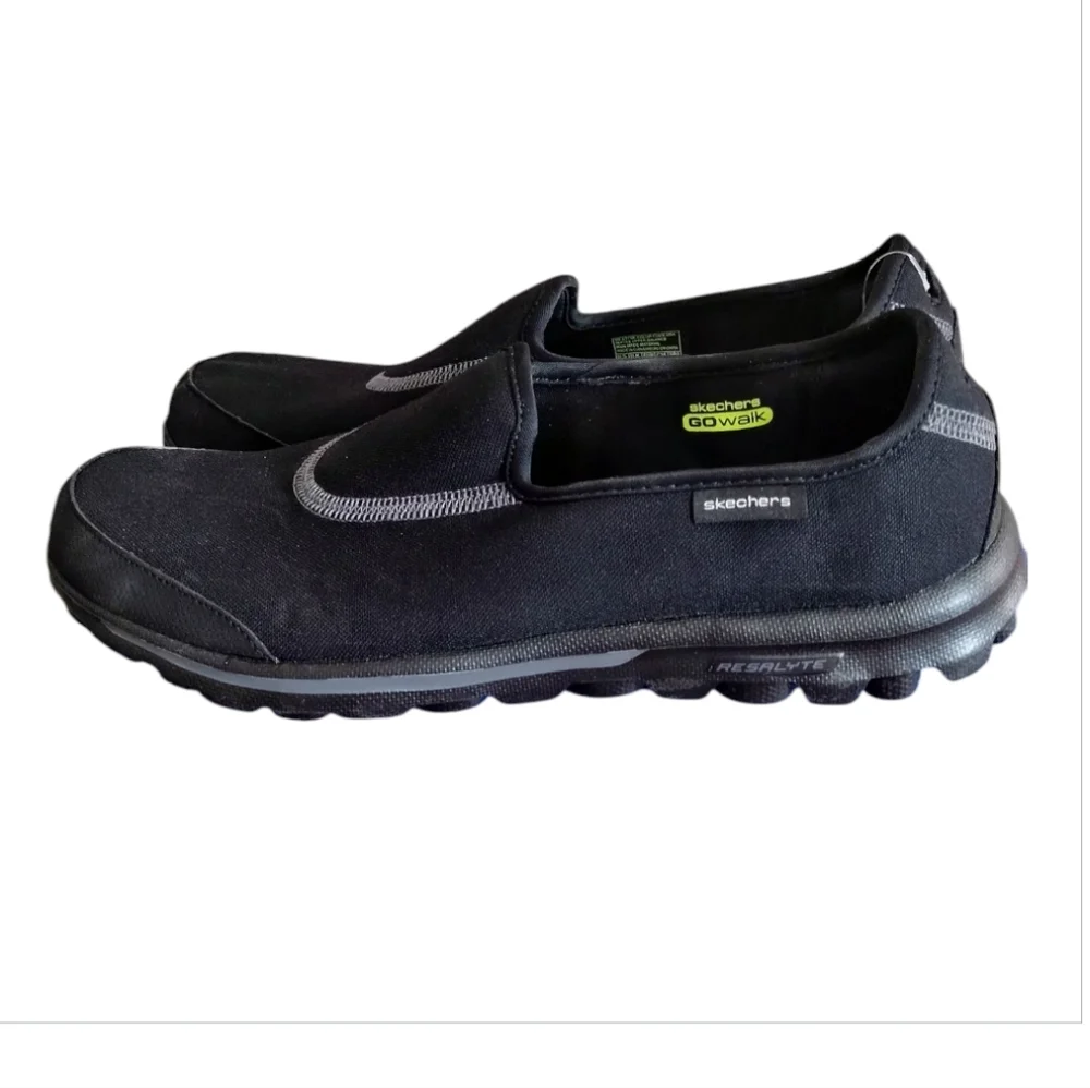 Skechers 13756 Memory Form Fit Resalyre Black Slip-On Walking Shoes 8.5 M